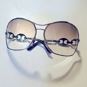 Vintage 90s Gucci metal frame link sunglasses